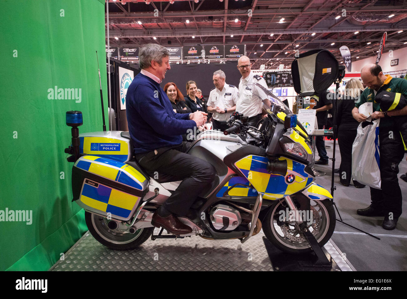 Feb. 13, 2015 - This unbelievable line-up of new models coming from the world's leading manufacturers straight to the Carole Nash MCN London Motorcycle Show.Visitors over the three days will get to see new machines such as the BMW R1200R, Ducati Scrambler, Kawasaki H2, KTM 1290 Super Adventure, Suzuki GSX-S1000, Triumph Street Triple RX and the eagerly anticipated, all-new Yamaha YZF-R1. It's a multi stage, multi event and multi star-studded show that promises to pack the entire world of motorcycling into one massive weekend. © Velar Grant/ZUMA Wire/ZUMAPRESS.com/Alamy Live News Stock Photo