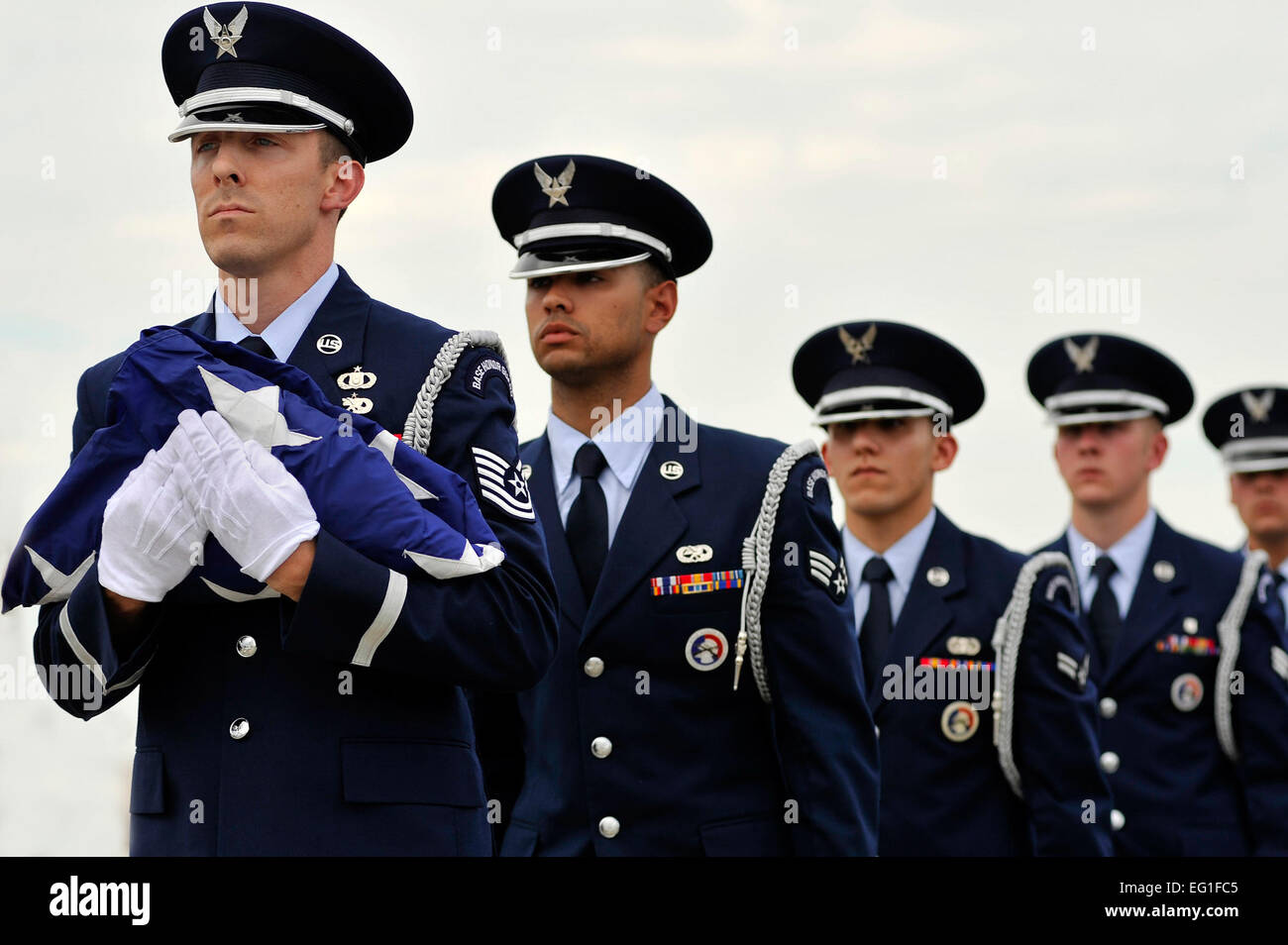 Airmen assigned to the Shaw Air Force Base Honor Guard march in