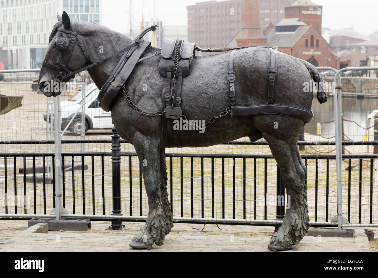 Carter's Working Horse Monument Liverpool “Waiting” Stock Photo