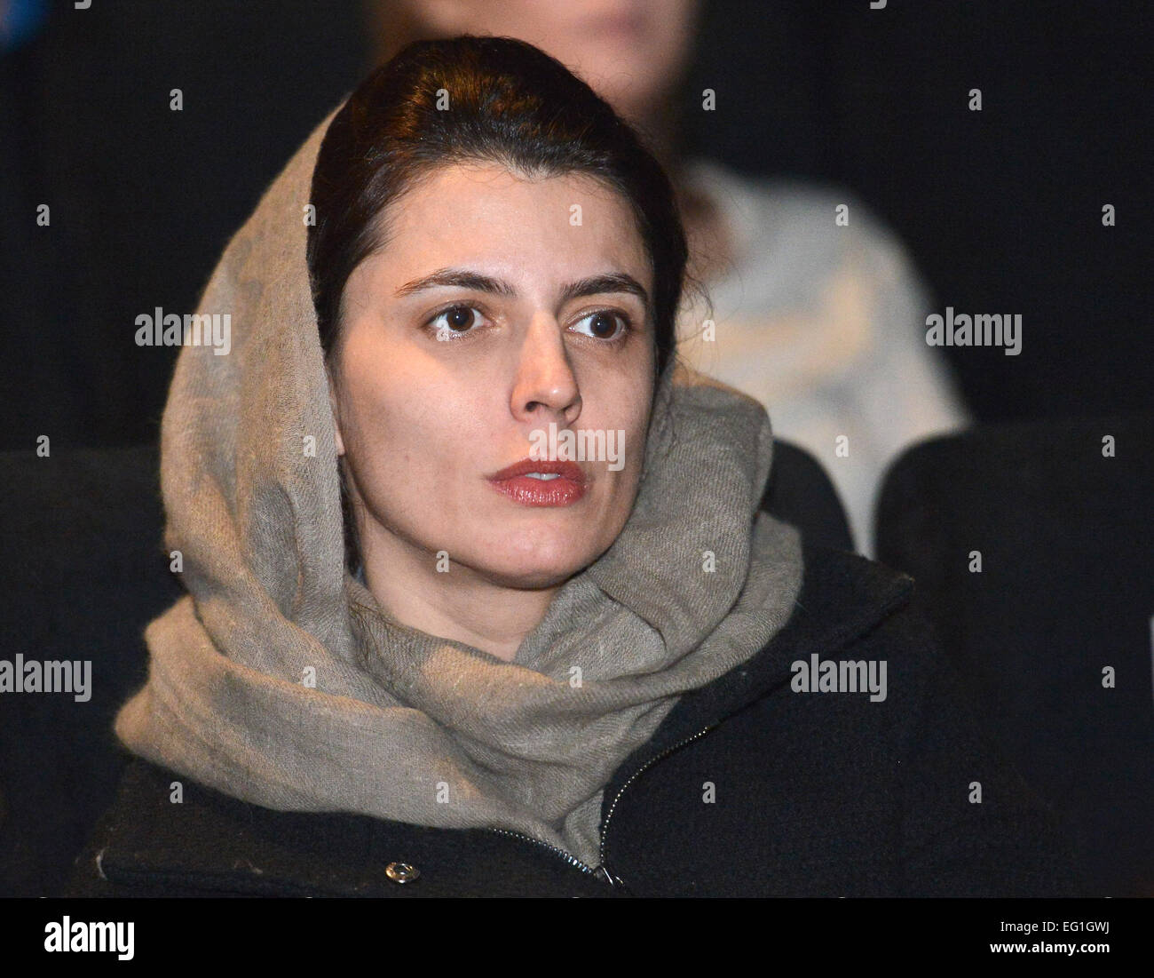 The main actress Leila Hatami from Iran watches the screening the Iranian  Oscar-winning film A Separation in Aero cinema, Prague, Czech Republic,  February 13, 2015. (CTK Photo/Michal Dolezal Stock Photo - Alamy