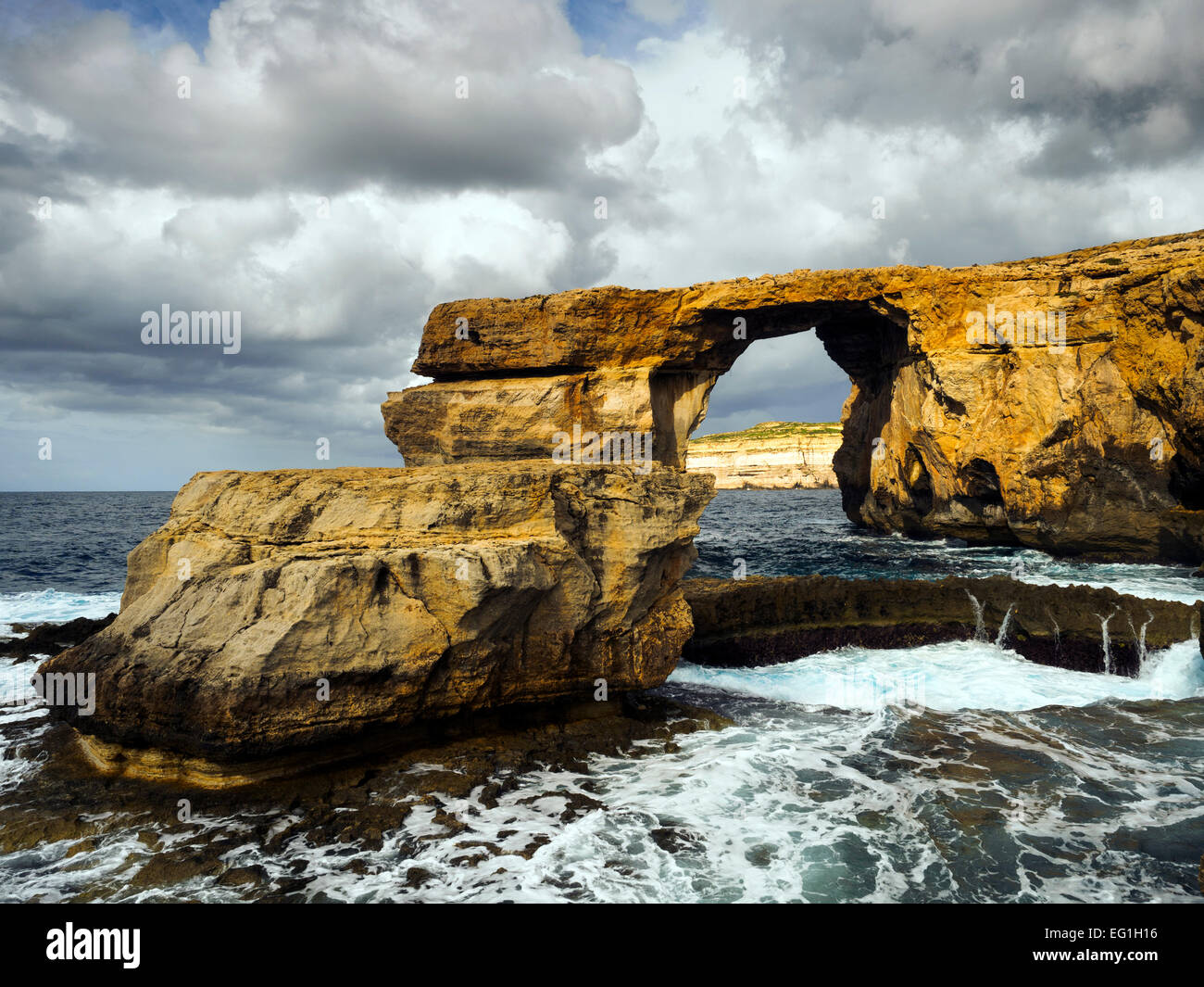 The azure window gozo island malta stock photo alamy