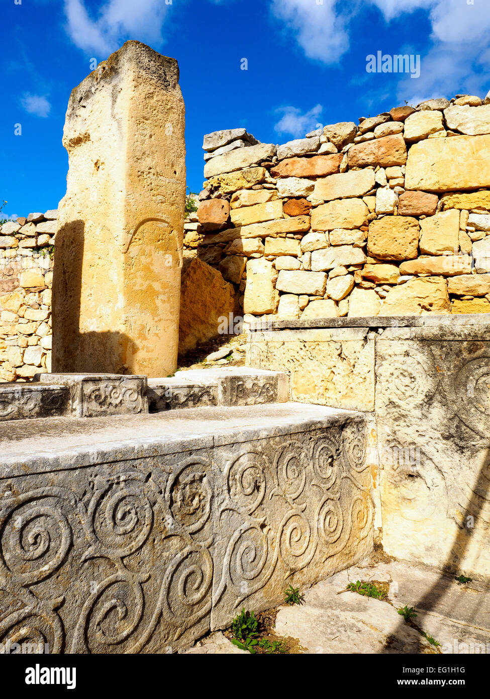 The archaeological complex of Tarxien Temples - Malta Stock Photo