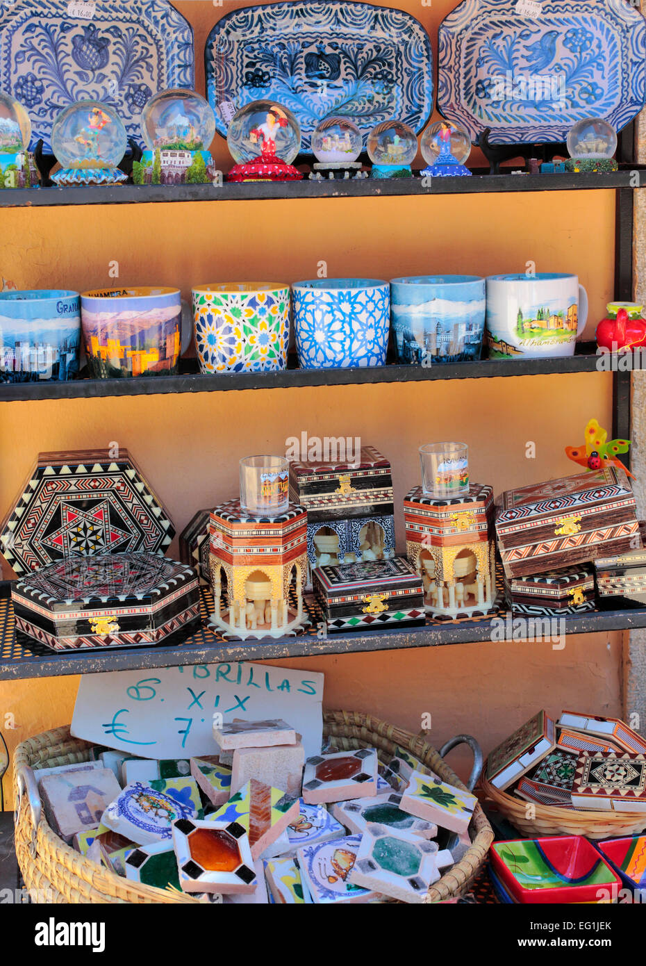 Souvenirs shop, Alhambra, Granada, Andalusia, Spain Stock Photo 78712443 Alamy