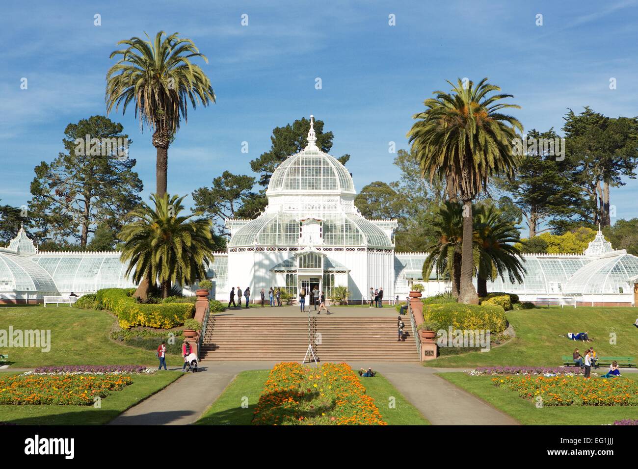 The Victorian Conservatory Of Flowers Botanical Garden In Golden
