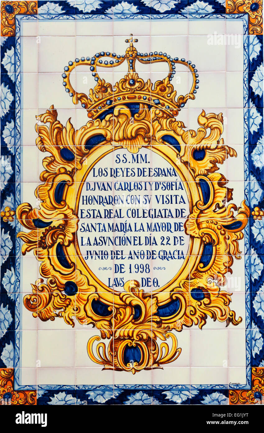 Interior of Collegiate Church of Santa Maria Maggiore, Antequera, Andalusia, Spain Stock Photo