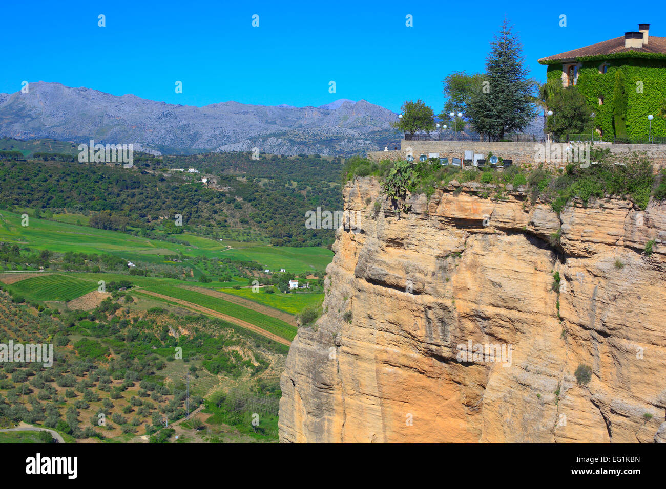Cliff, Ronda, Andalusia, Spain Stock Photo
