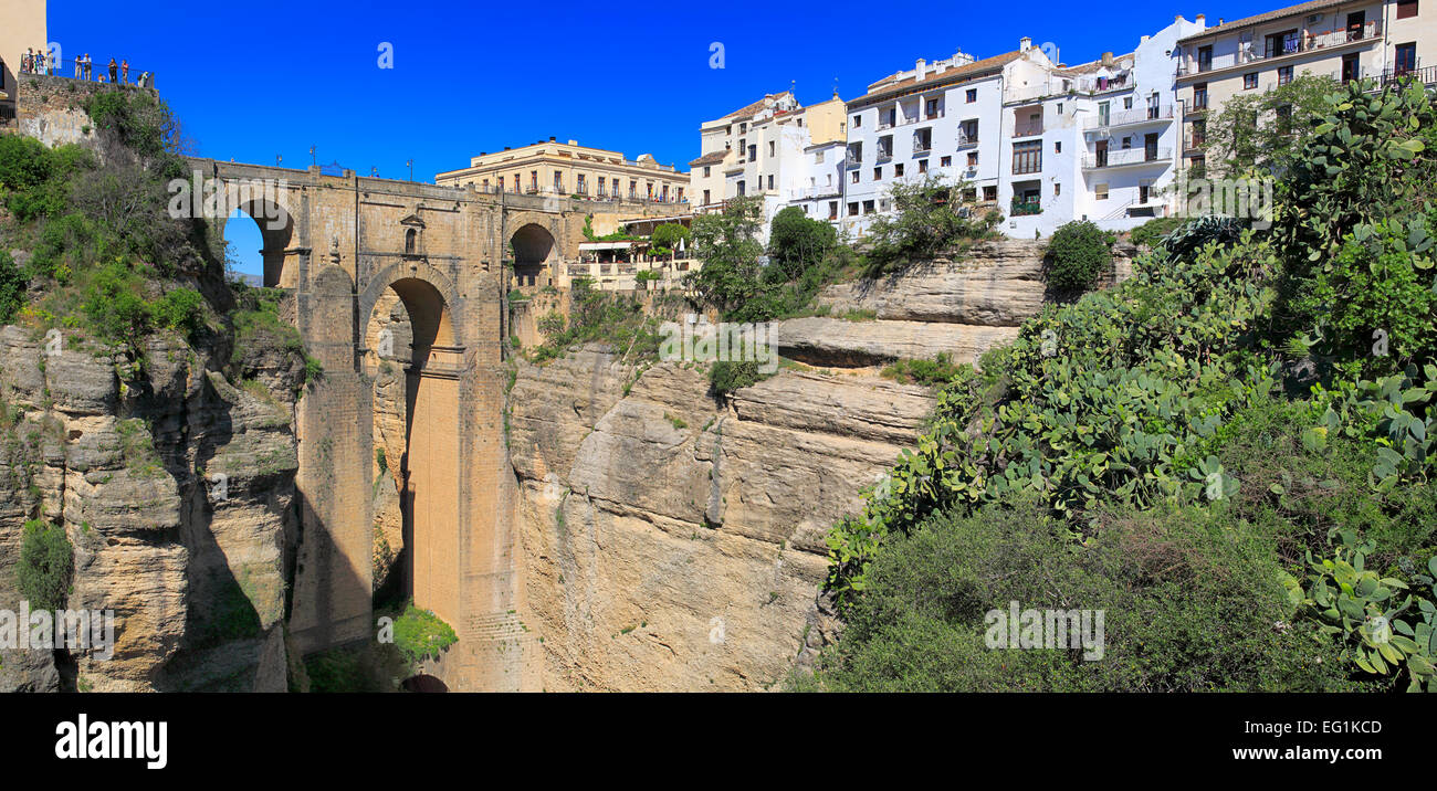 Puente Nuevo bridge, Ronda, Andalusia, Spain Stock Photo