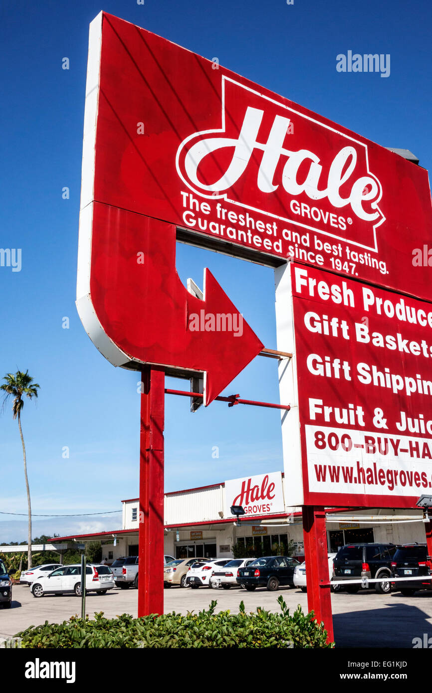 Florida Wabasso Hale Groves River Market Retail Grocery Store Stock