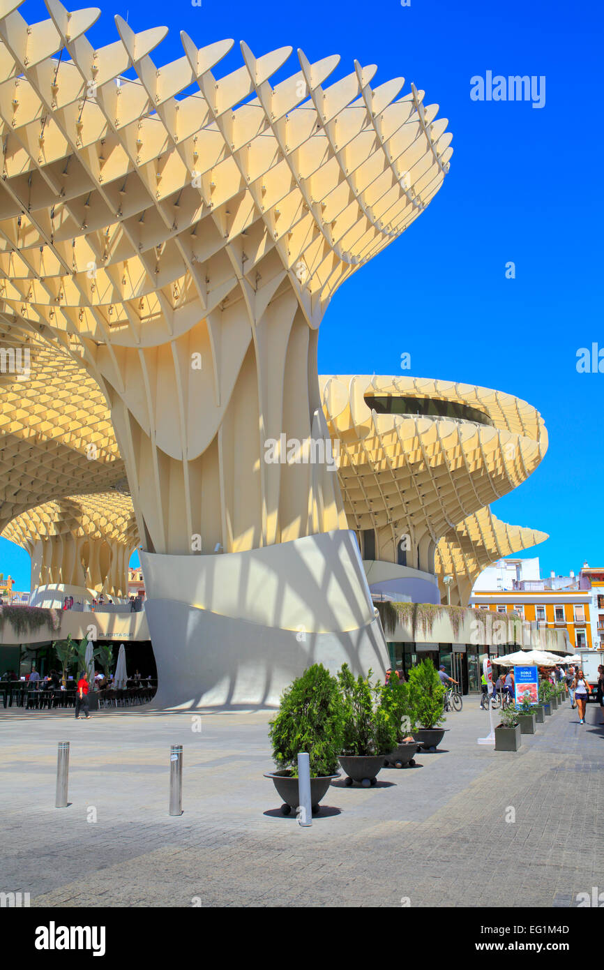 Metropol Parasol (Las Setas) by Jurgen Mayer, Seville, Andalusia, Spain Stock Photo