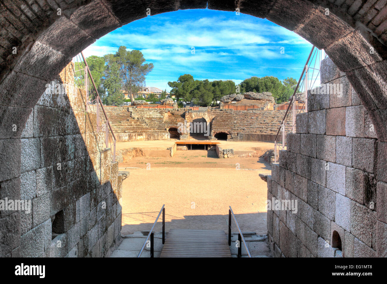 Roman Amphitheater, Merida, Extremadura, Spain Stock Photo - Alamy