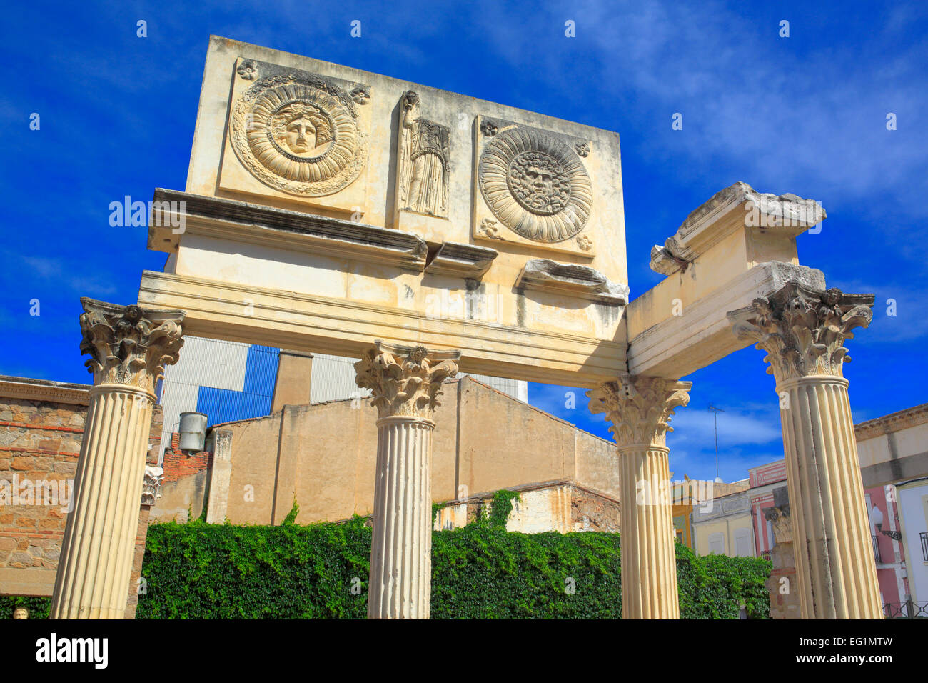 Roman Forum, Merida, Extremadura, Spain Stock Photo