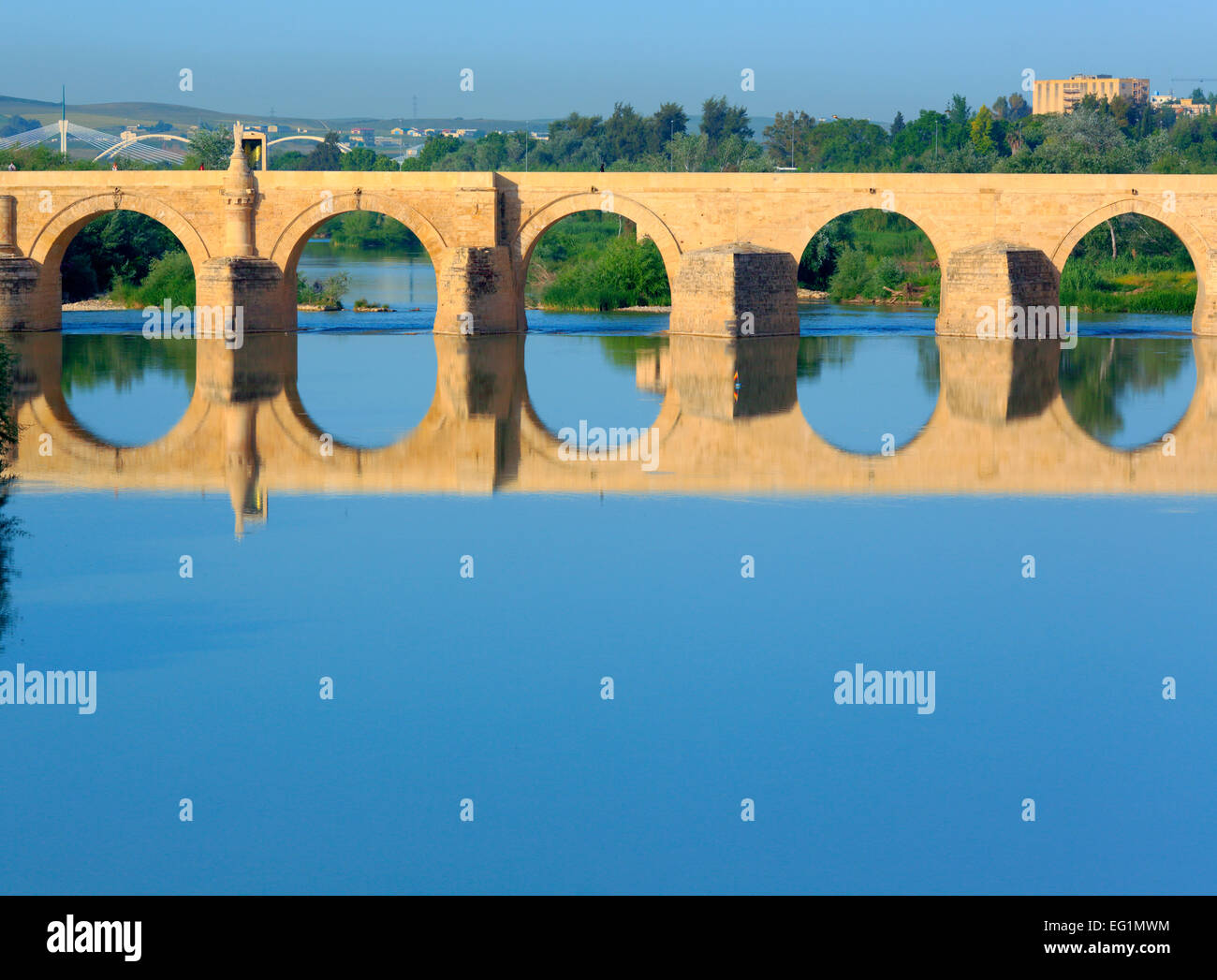 Roman Bridge (Puente Romano), Guadalquivir river, Cordoba, Andalusia, Spain Stock Photo