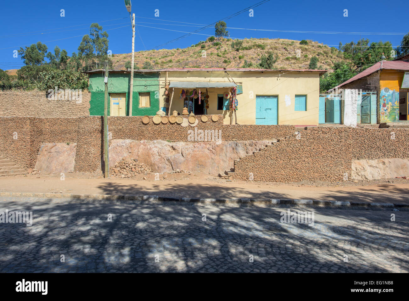 Streets of city of Axum Stock Photo