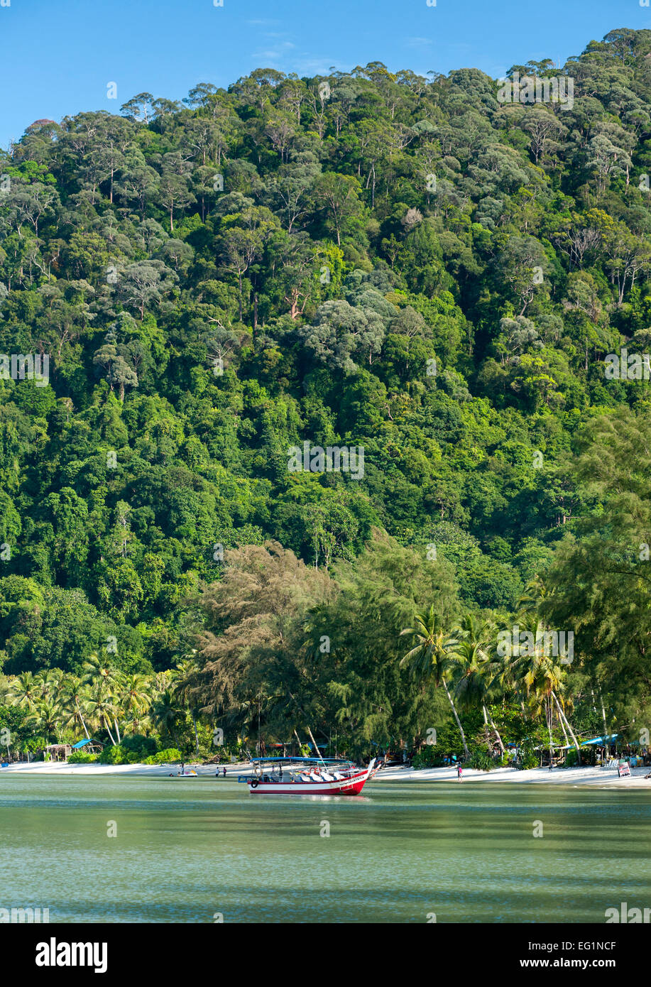 Monkey Beach in the Penang National Park in Penang, Malaysia. Stock Photo
