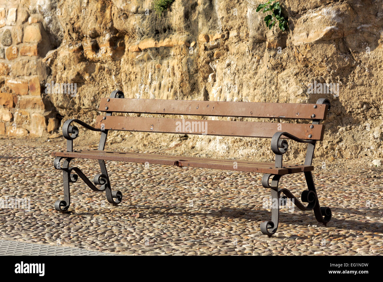 Bench, Ubeda, Andalusia, Spain Stock Photo