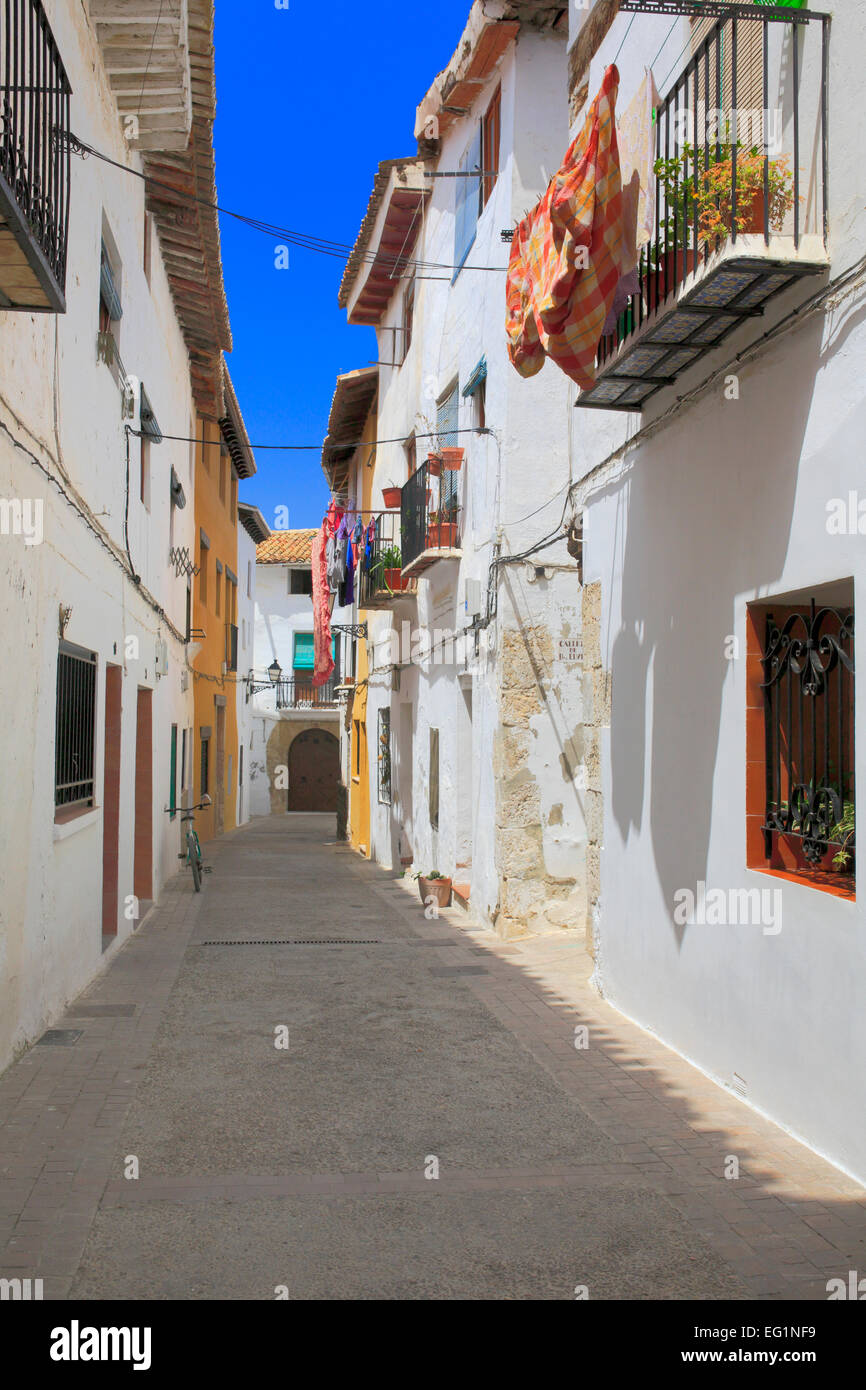 Street in old town, Requena, Valencian Community, Spain Stock Photo Alamy