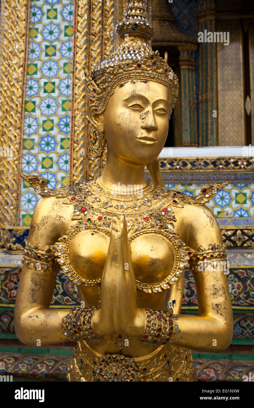 Gold Kinnara Statue Grand Palace Stock Photo