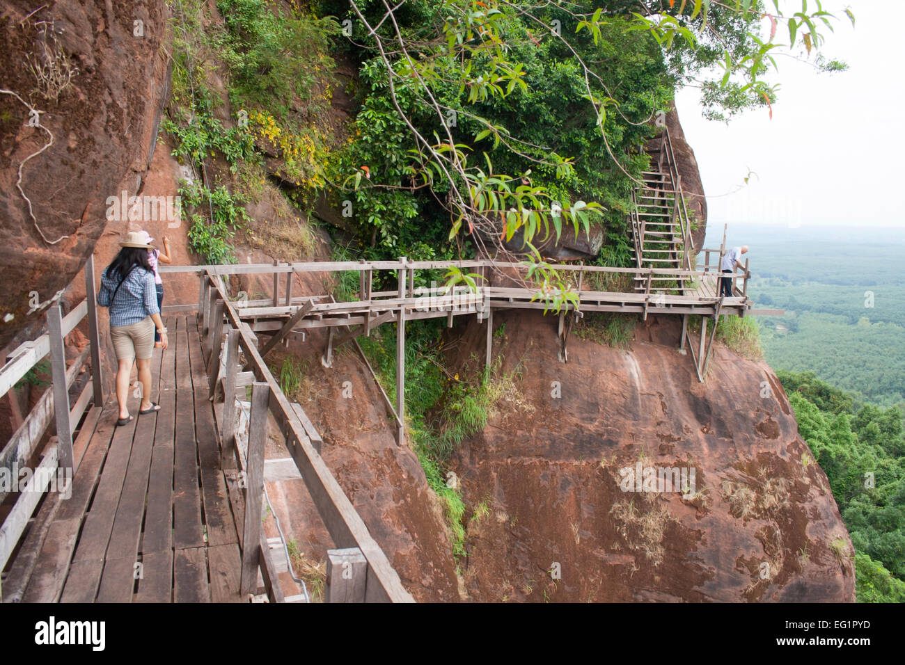 Stairs at Wat Phu Tok in Udon Thani county, Thailand - Stock Image