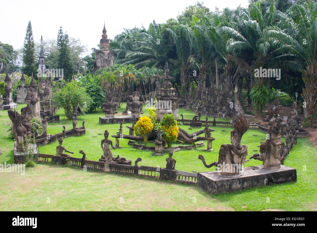 Buddha Park Laos SE Asia - Stock Image