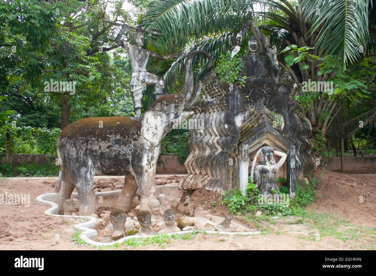 Buddha Park Laos SE Asia - Stock Image