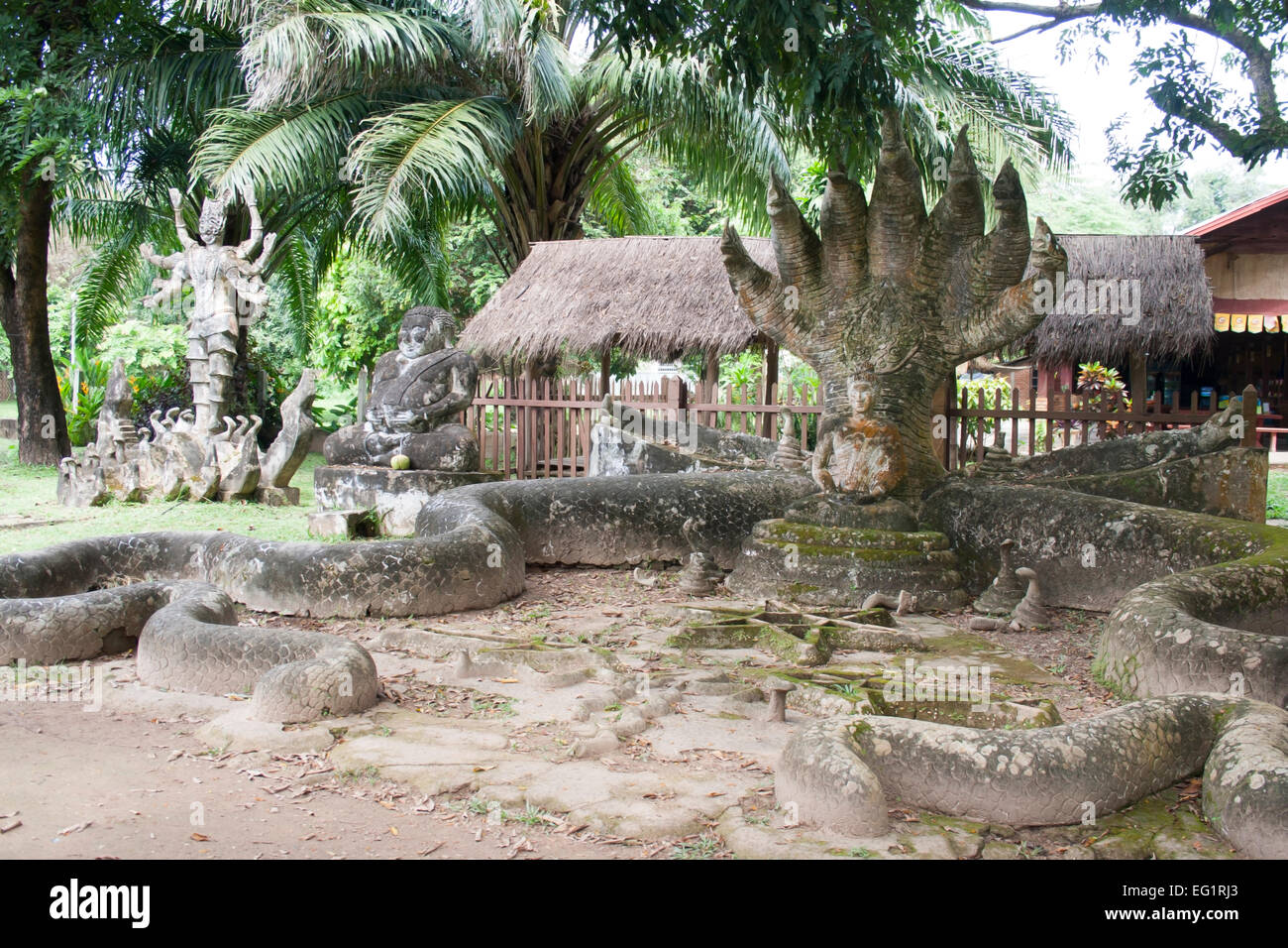 Buddha Park Laos SE Asia - Stock Image