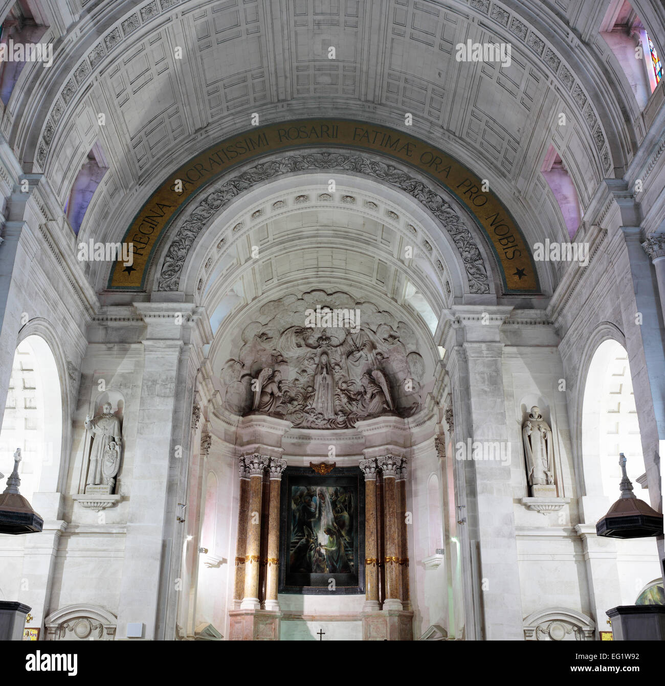Interior of Sanctuary of Fatima (Santuario de Fatima), Basilica of Our ...