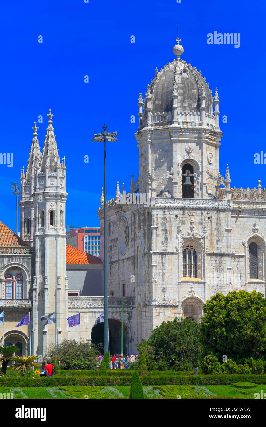 Jeronimos monastery (Hieronymites Monastery), Church of Santa Maria, Lisbon, Portugal Stock Photo