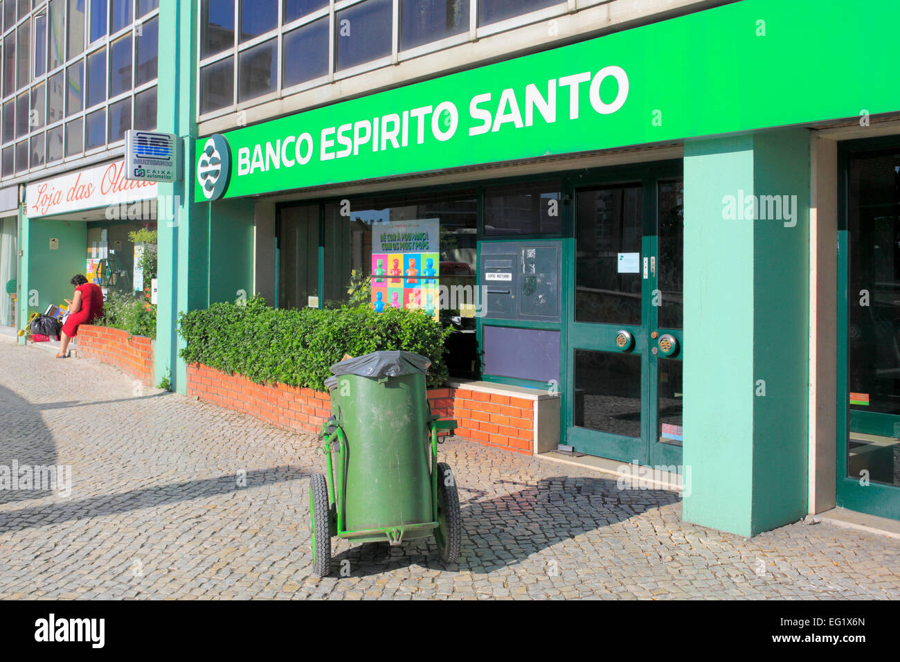 Office of Banco Espirito Santo, Lisbon, Portugal Stock Photo