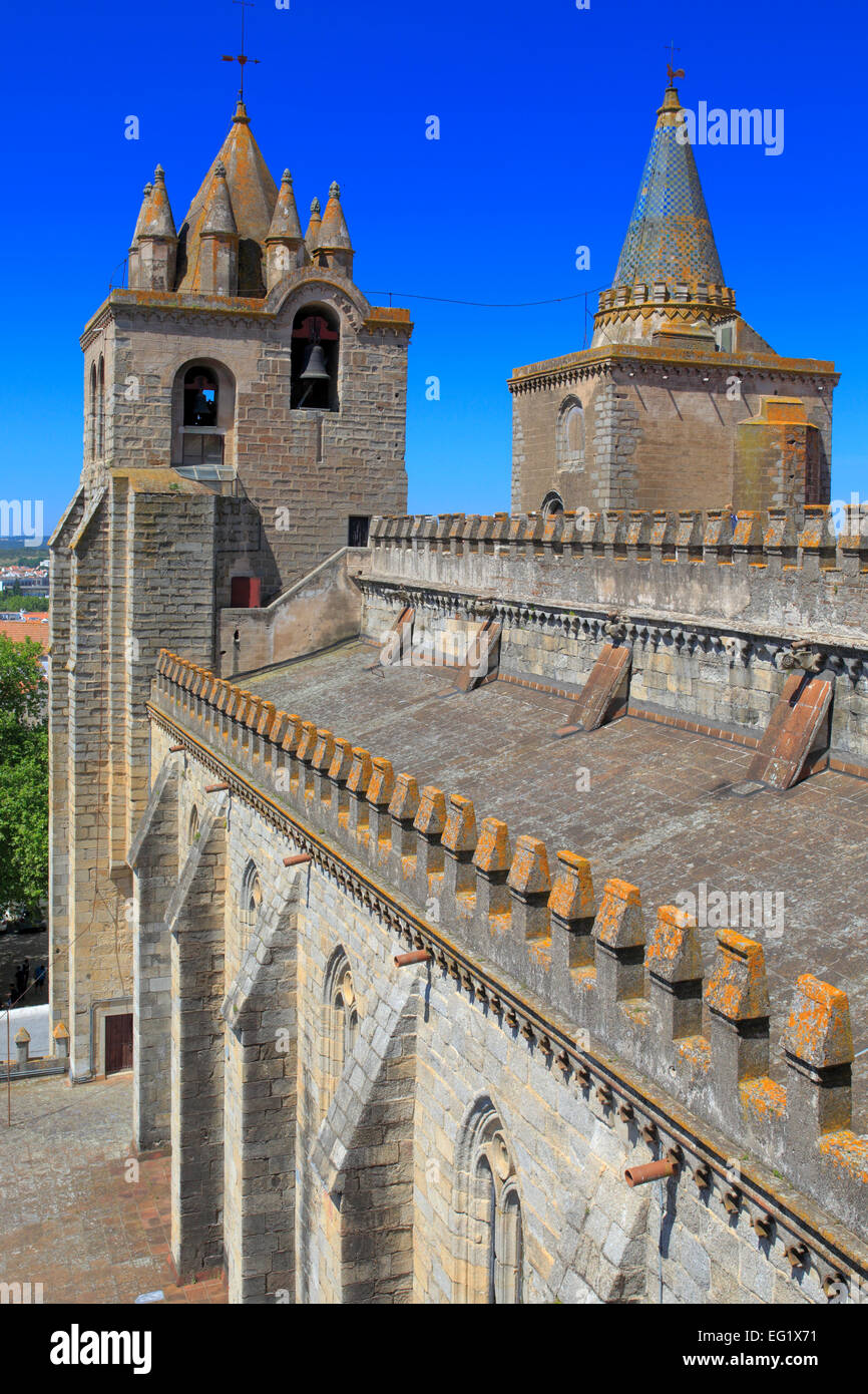 Cathedral (Se de Evora), Evora, Alentejo, Portugal Stock Photo