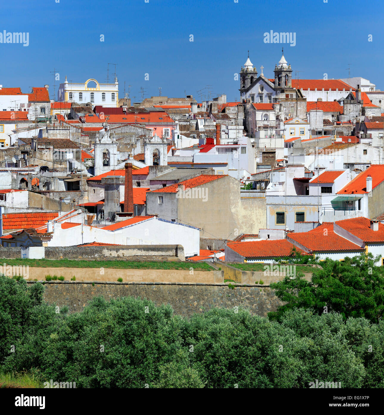 Cityscape, Elvas, Alentejo, Portugal Stock Photo