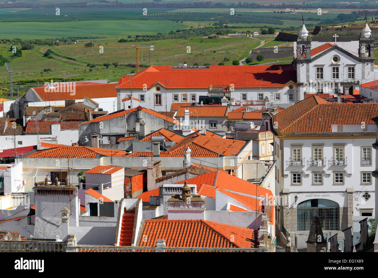 Cityscape, Elvas, Alentejo, Portugal Stock Photo