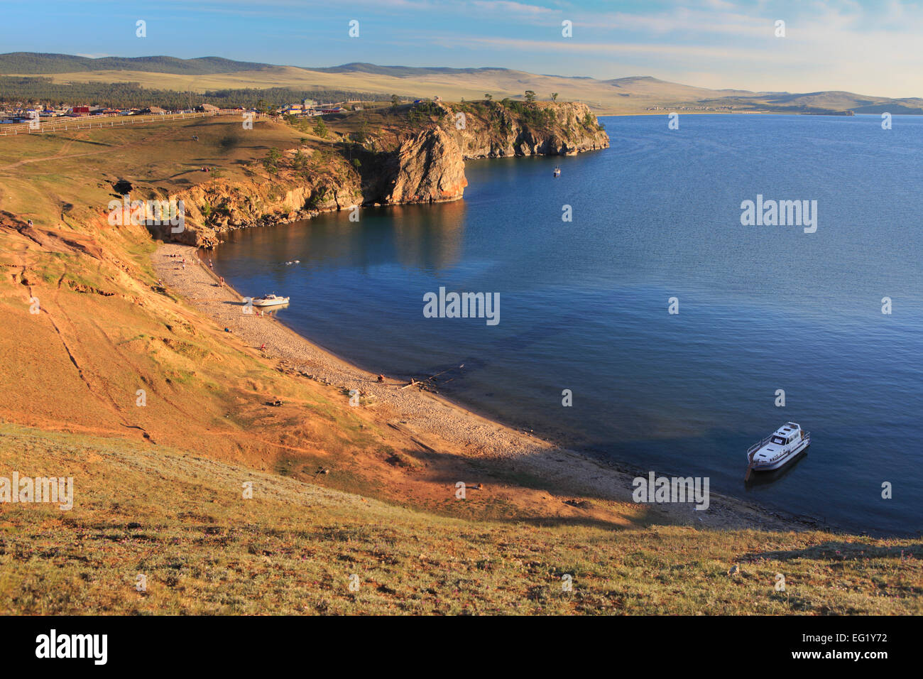 Olkhon island, landscape near Khuzhir, Baikal lake, Russia Stock Photo