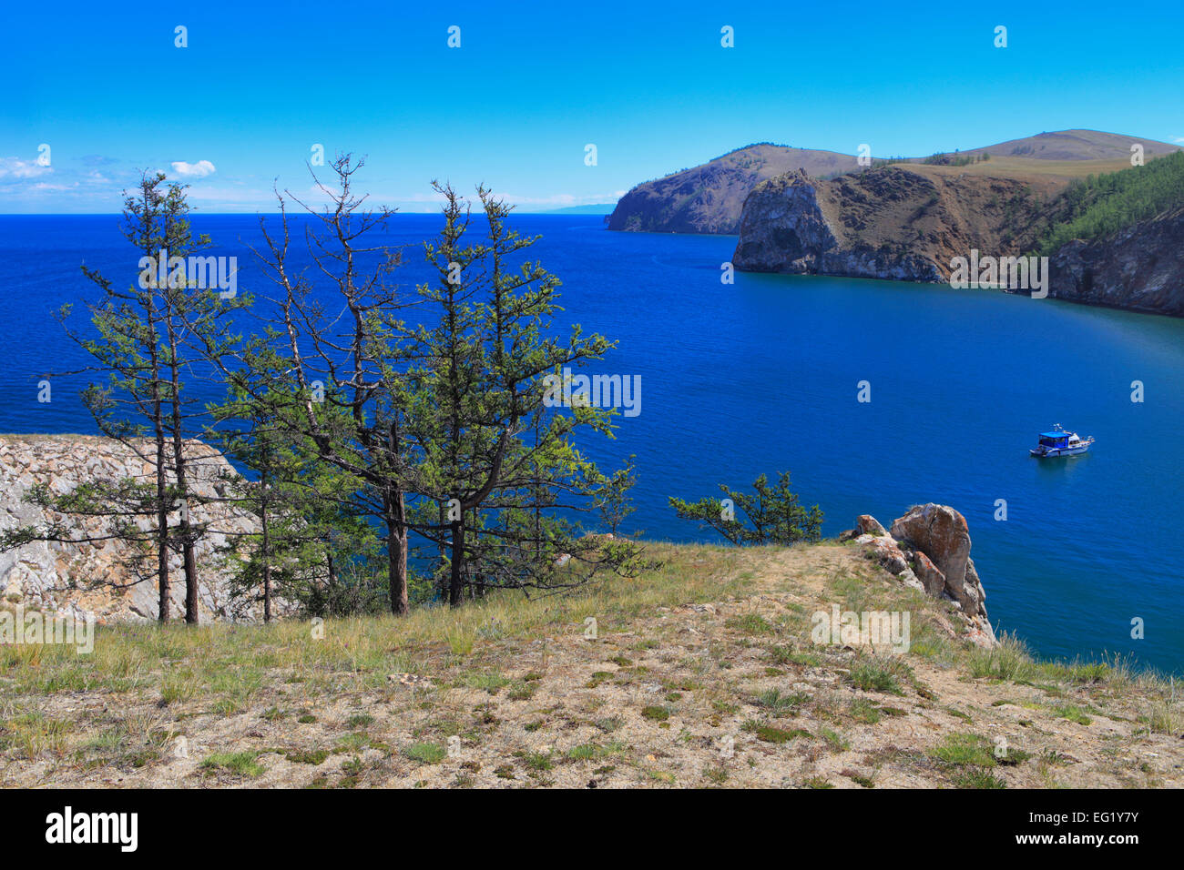 Olkhon island, Sagan Khushun cape, Baikal lake, Russia Stock Photo