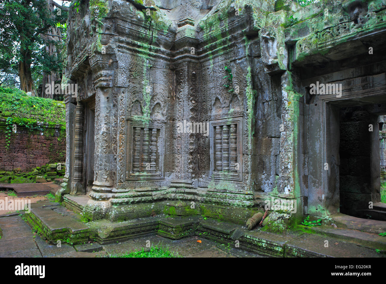 Ta Prohm temple (Rajavihara) (1186), Angkor, Cambodia Stock Photo