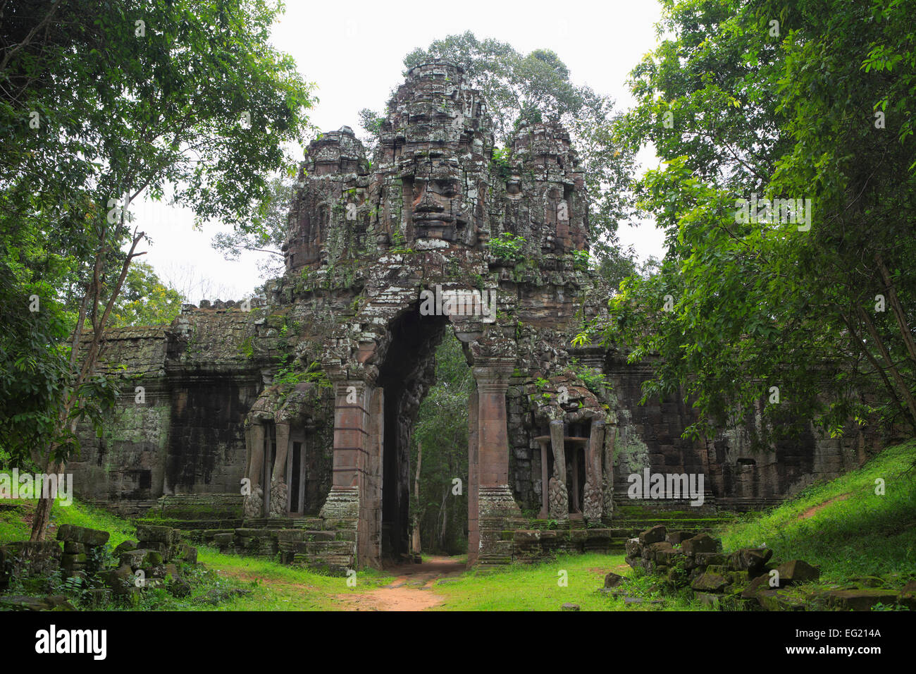 Gate of Victory (12th century), Angkor Thom, Cambodia Stock Photo