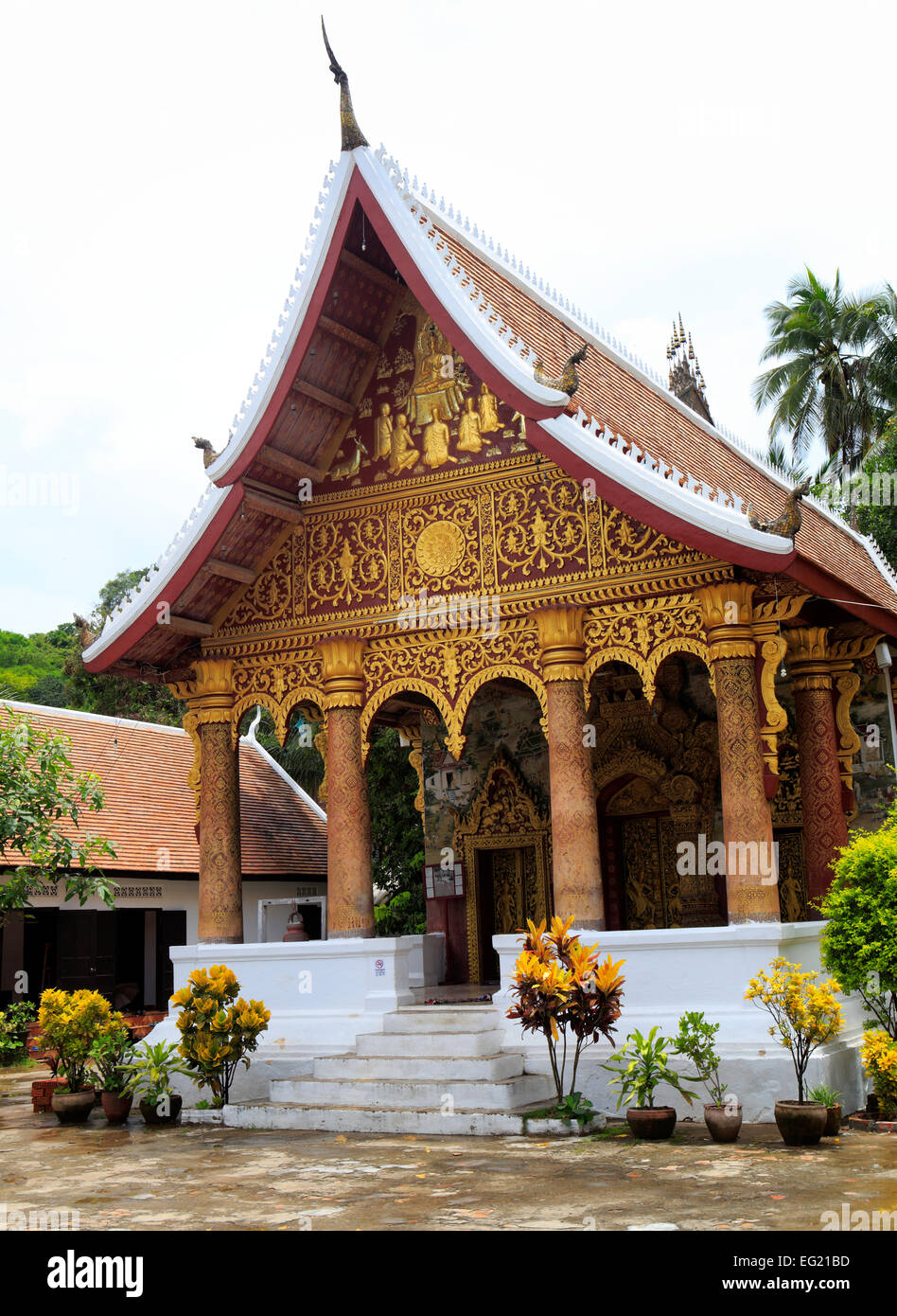 Wat Pa Phai (1815), Buddhist temple, Luang Prabang, Laos Stock Photo