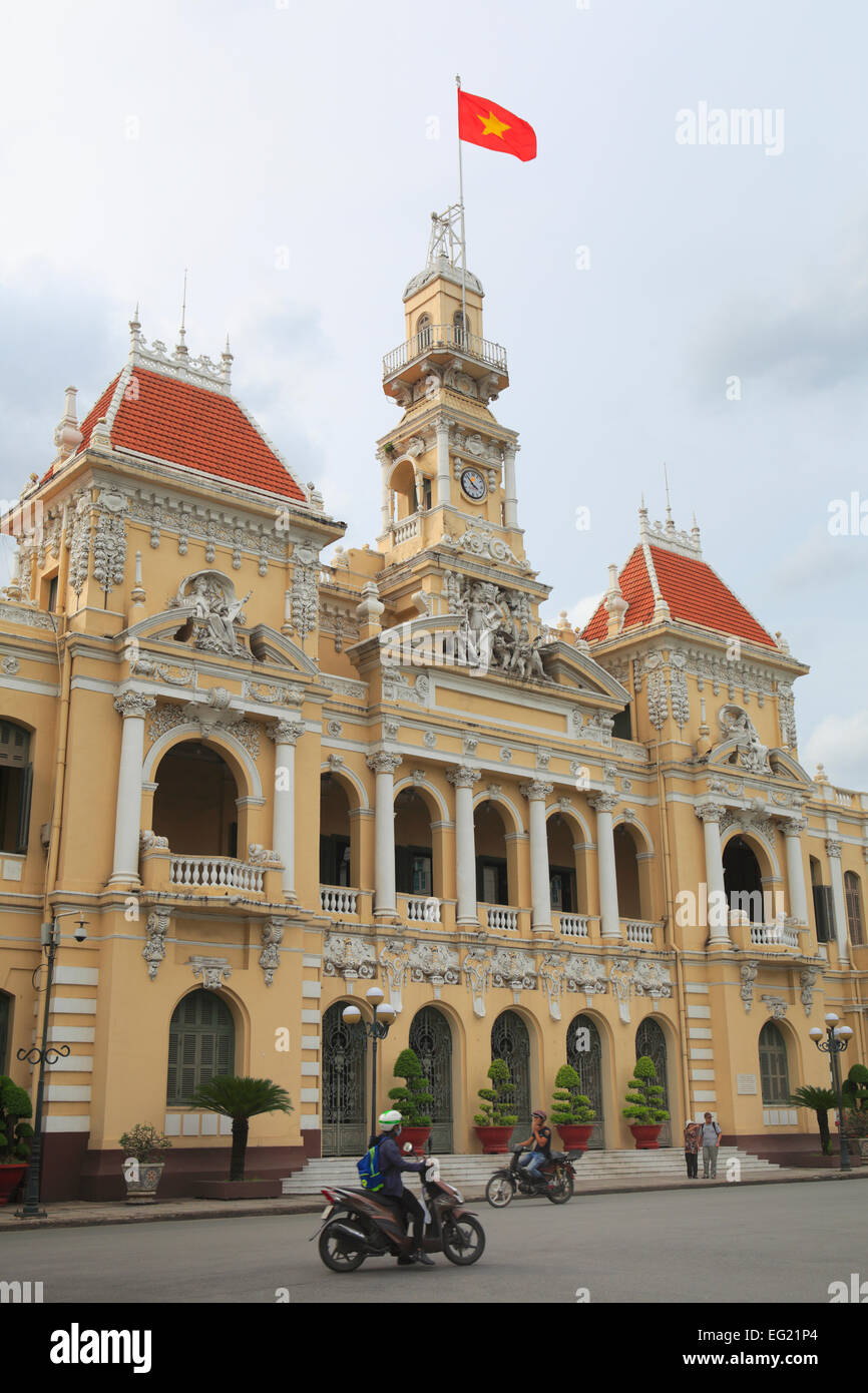 Ho Chi Minh City Hall (1908), Ho Chi Minh City (Saigon), Vietnam Stock Photo