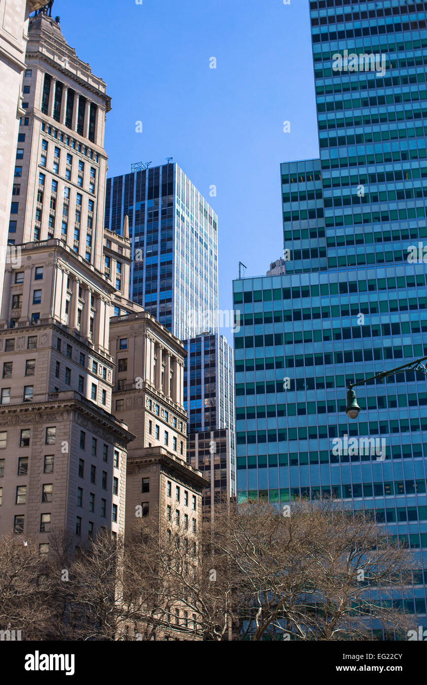 New York City skyscrapers at Manhattan Stock Photo Alamy