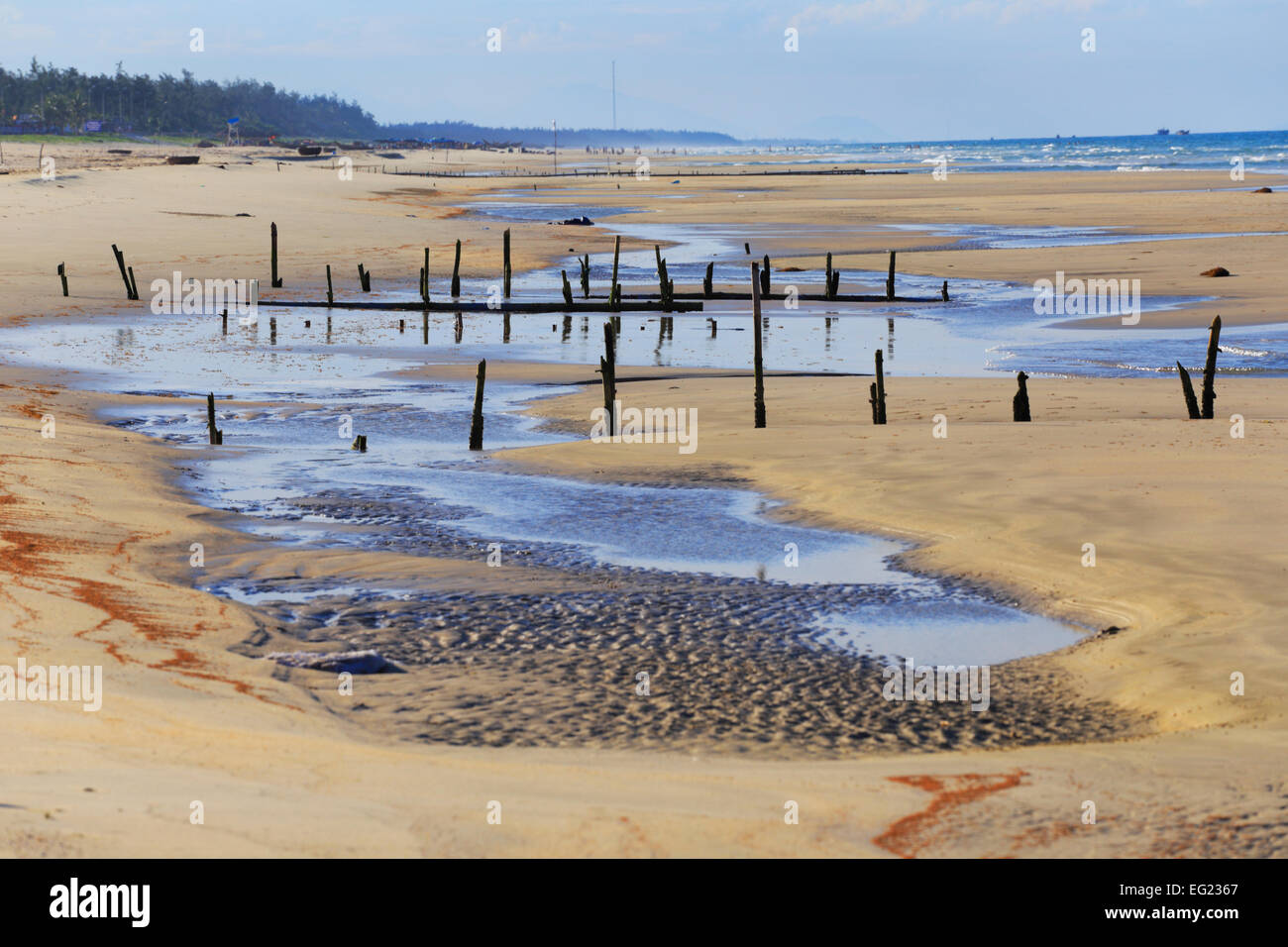 South China Sea beach near Tam Ky, Vietnam Stock Photo