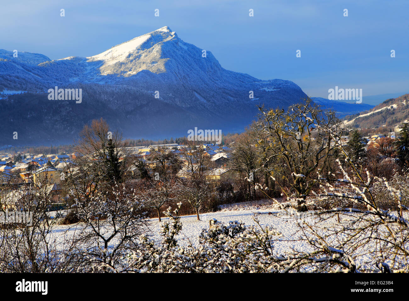Martigny, Arves valley, canton Valais, Switzerland Stock Photo