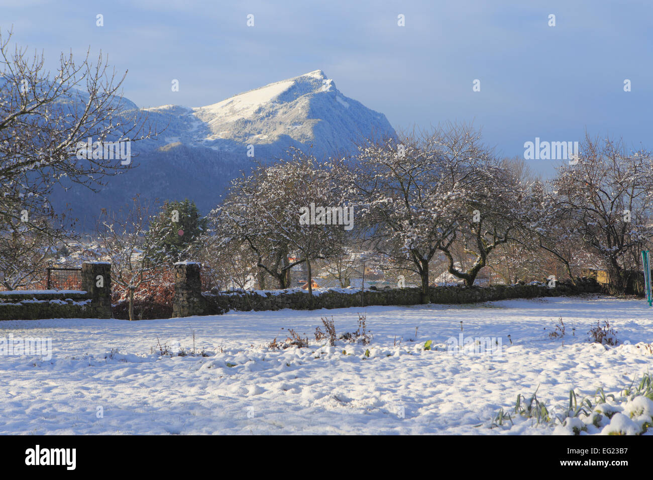 Martigny, Arves valley, canton Valais, Switzerland Stock Photo