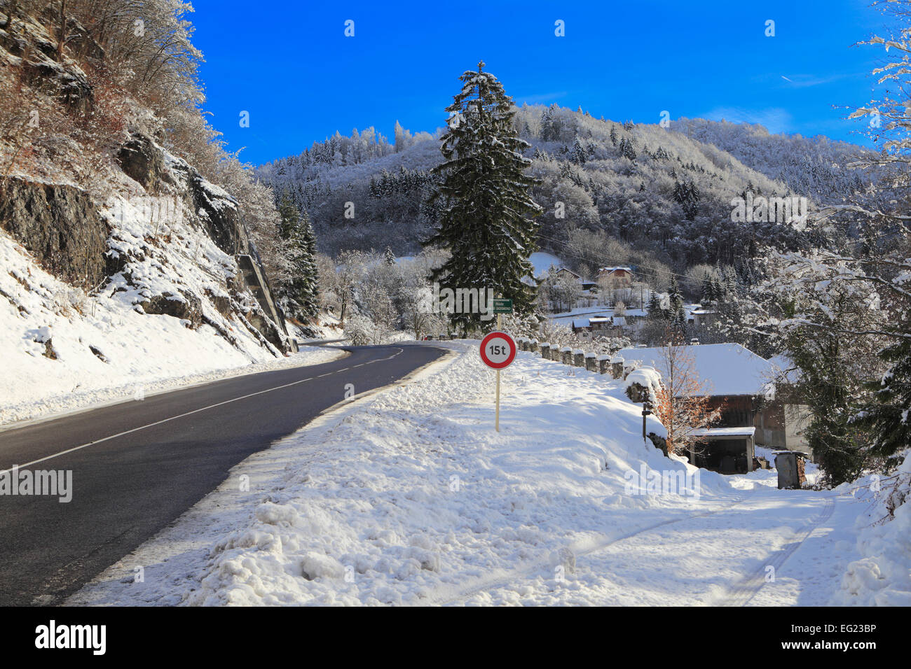 Arves valley, near Thyez, Saint-Sigismond, Haute-Savoie, France Stock Photo