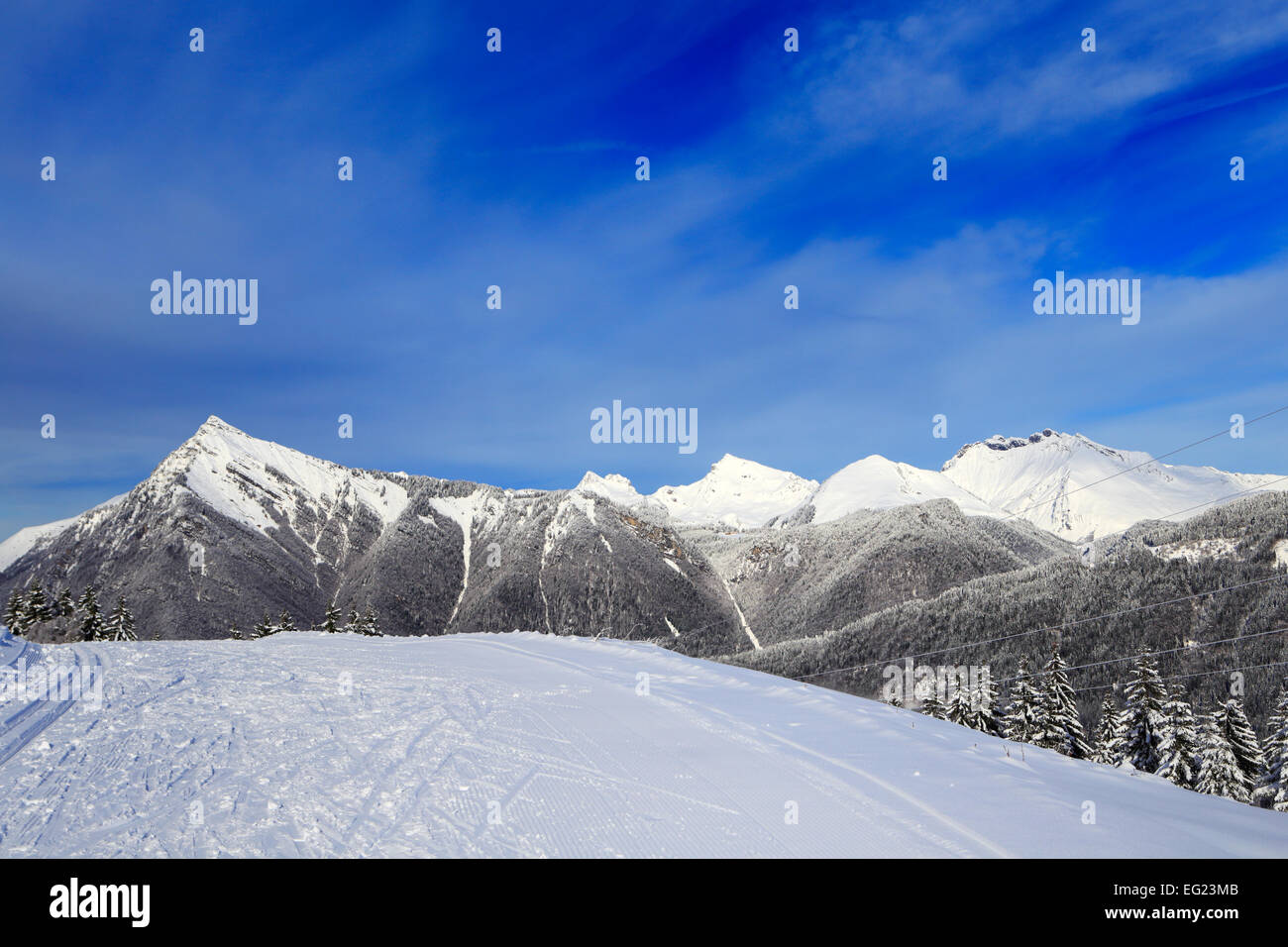 Plateau d'Agy, Saint-Sigismond, Haute-Savoie, France Stock Photo