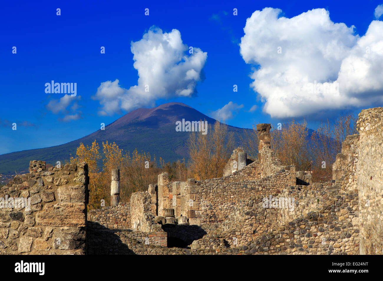 Mount Vesuvius, Pompeii, Campania, Italy Stock Photo