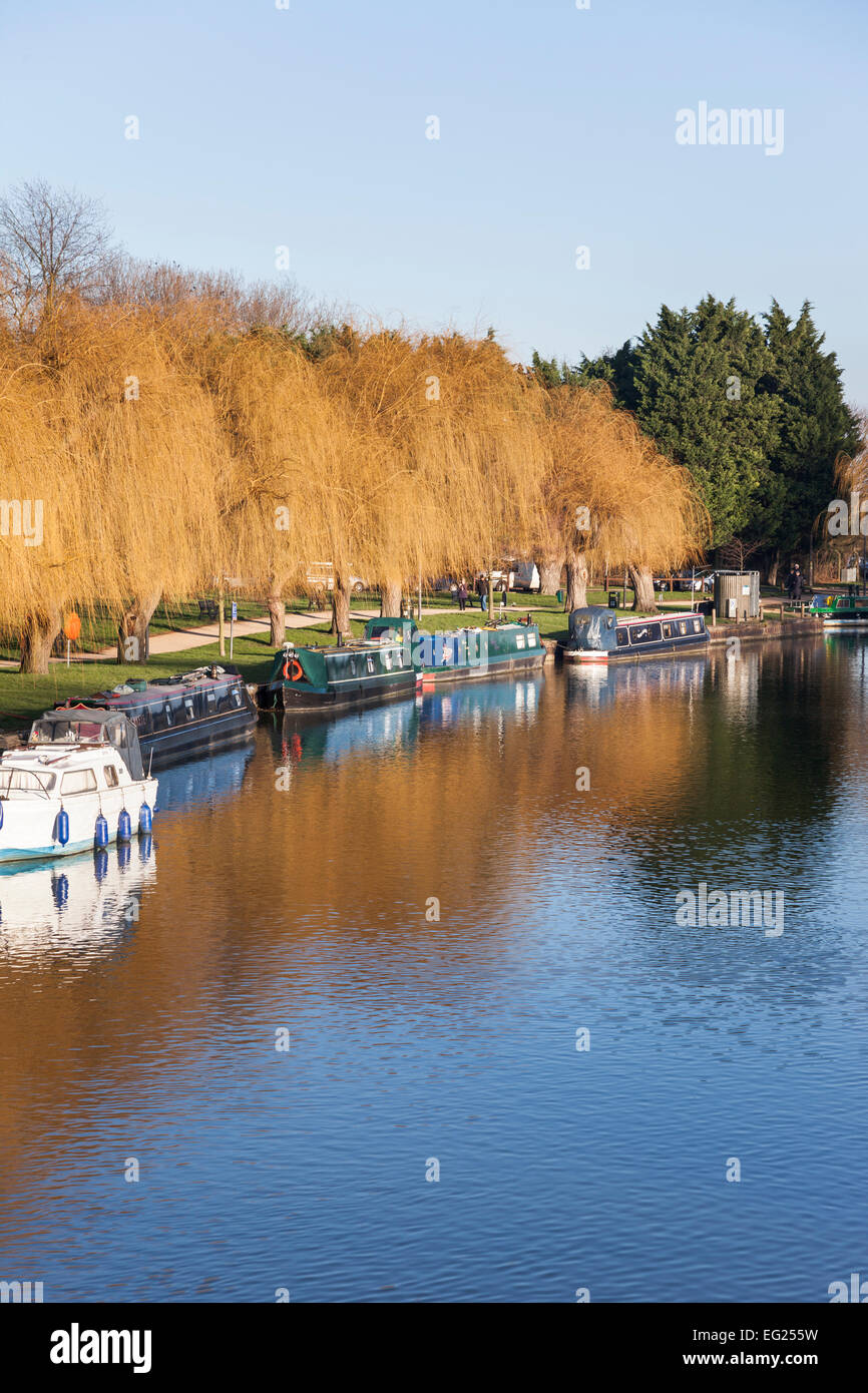 River Great Ouse going through Ely, Cambridgeshire, England Stock Photo