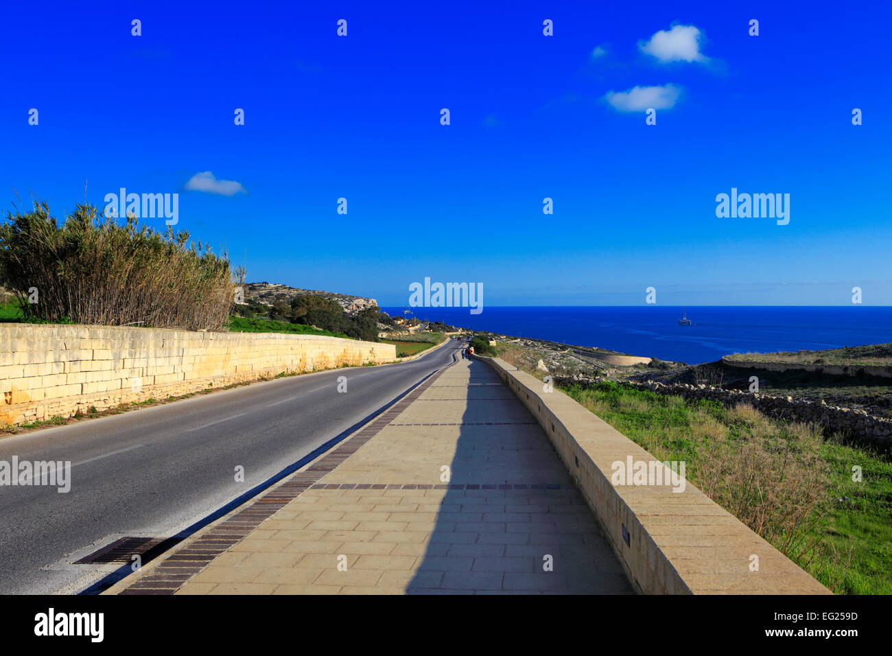Embankment, Qrendi, Malta Stock Photo