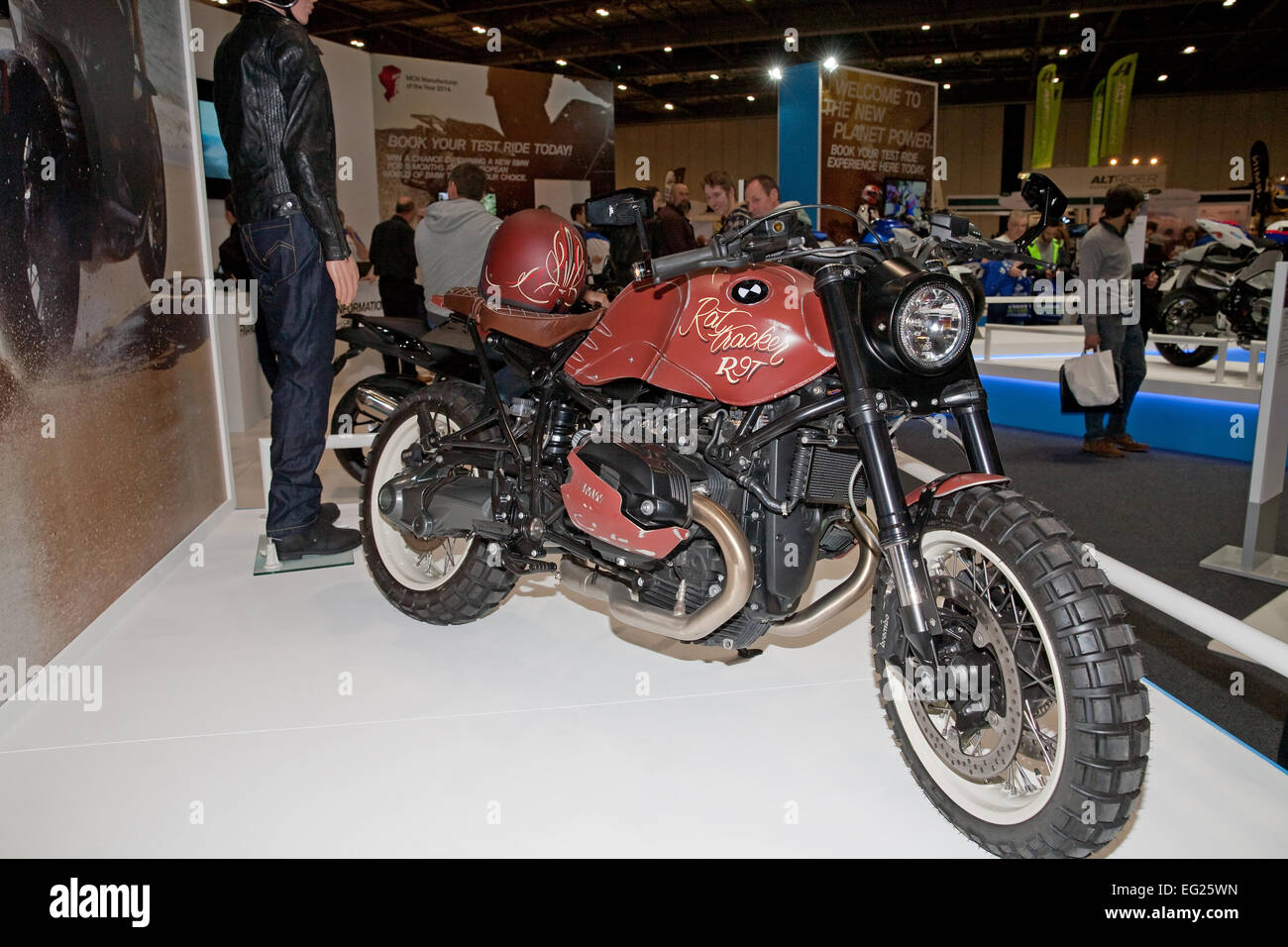 BMW rat tracker R9T on show at the Carole Nash London Motorbike show at Excel in London Stock Photo