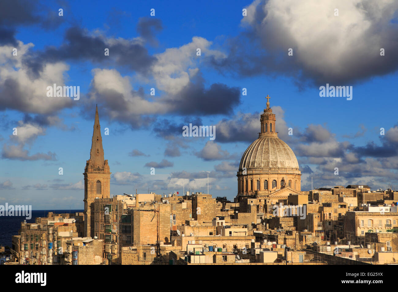 Сarmelite church, La Valletta, Malta Stock Photo