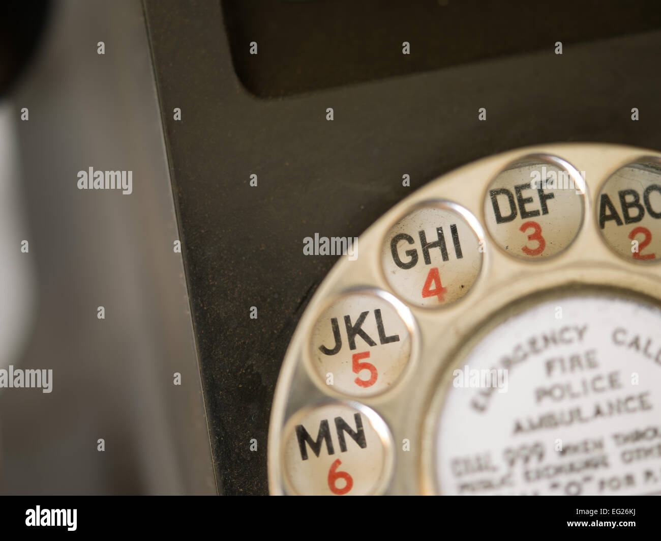 British black bakelite GPO telephone phone Stock Photo