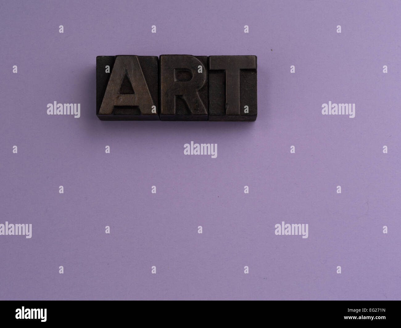 ART wooden printers type caption Stock Photo Alamy